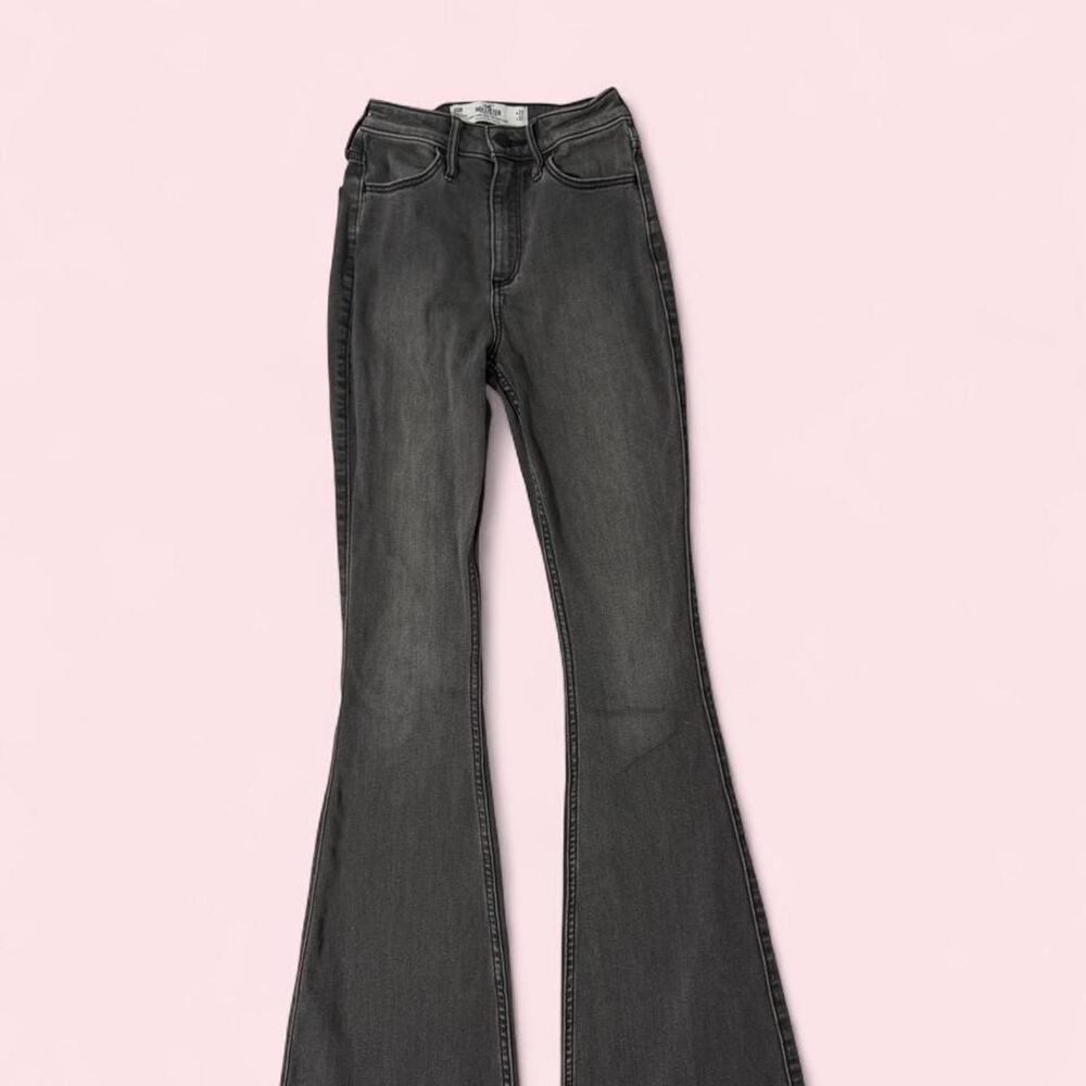Hollister Co. black curvy high rise vintage flare jeans Size 23